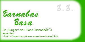 barnabas basa business card